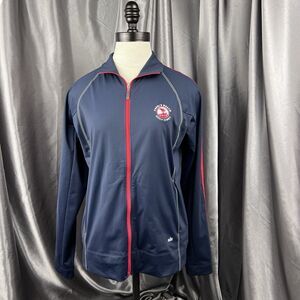 Nike Golf Tour Women S Performance Jacket Dri-Fit Navy Red Full Zip Pebble Beach
